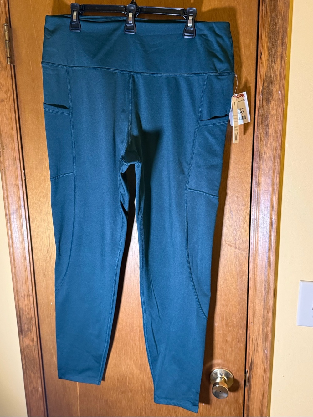 NWT Apana Teal High-Waist Pocket Leggings Size XXL